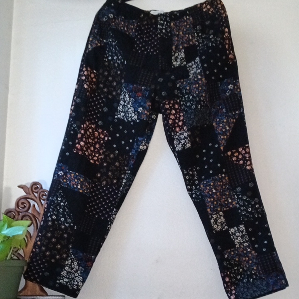 Patchwork Patterned Pants